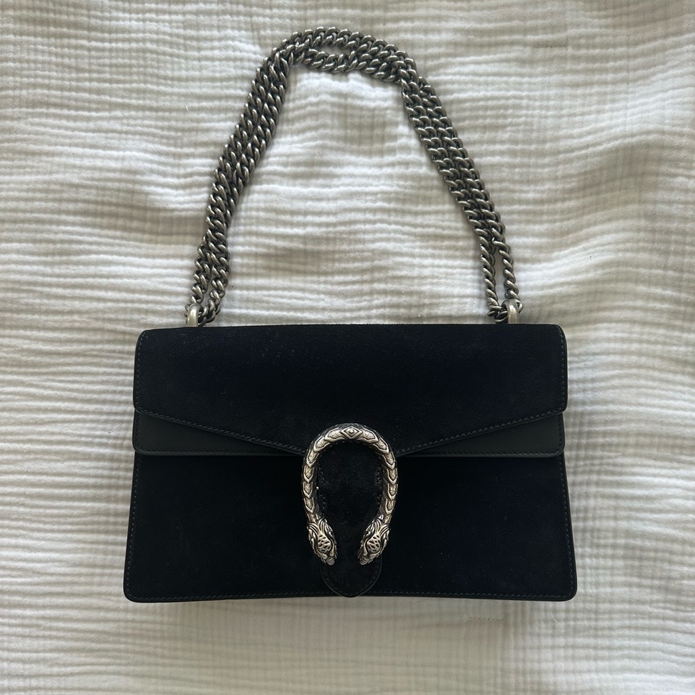 Gucci Dionysus Medium Black Suede